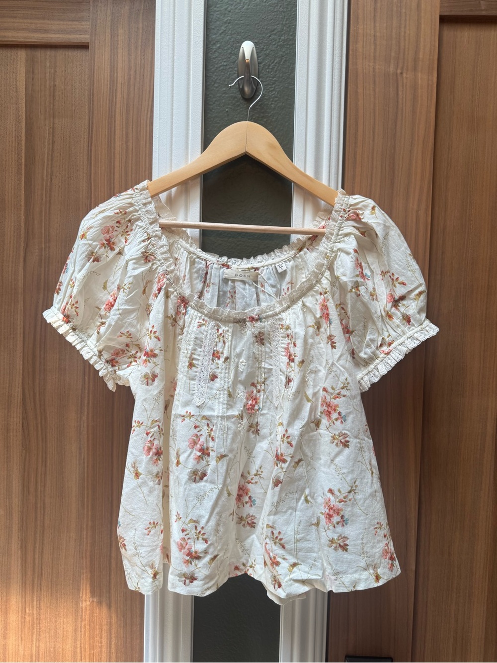 Doen Frederica Top in Blanc Prairie Rose